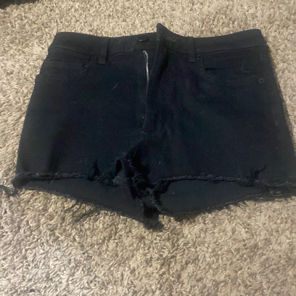 Free people black jean shorts